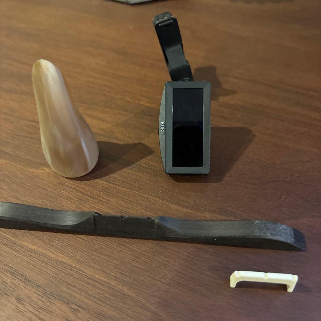 三線　本蛇皮　爪　音源機付き