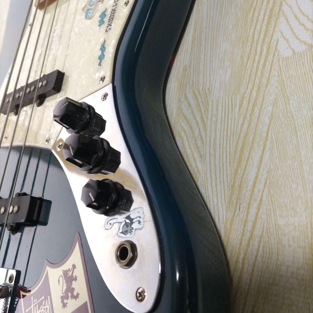 ダークブルー ジャズベーススタイルエレキベース