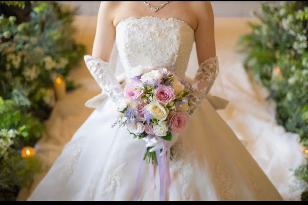 【メルカリ市限定半額出品】ウェディングドレス Aライン ロングトレーン