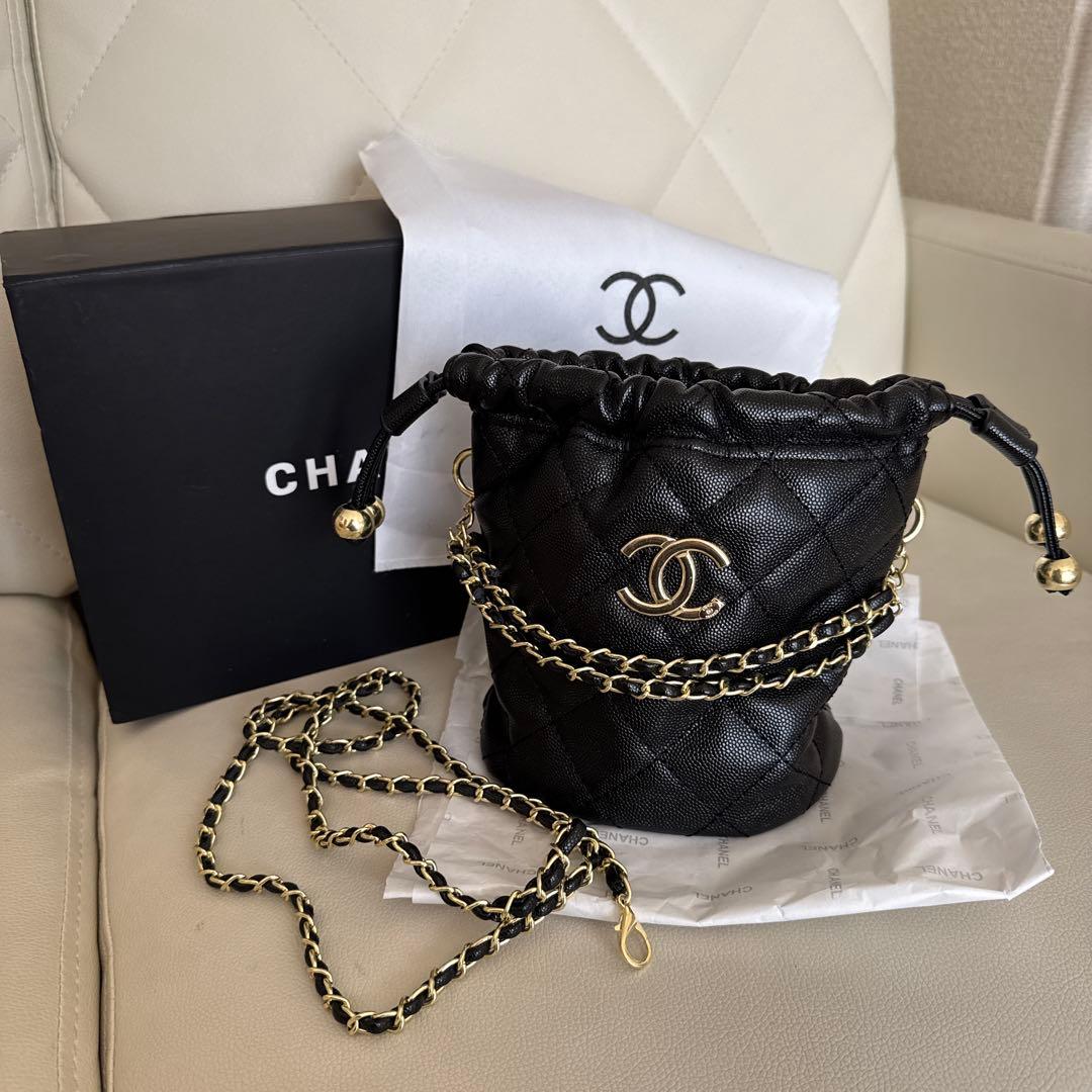 CHANEL 新品　ノベルティ　ショルダーバッグ　ゴールドチェーン　ブラック