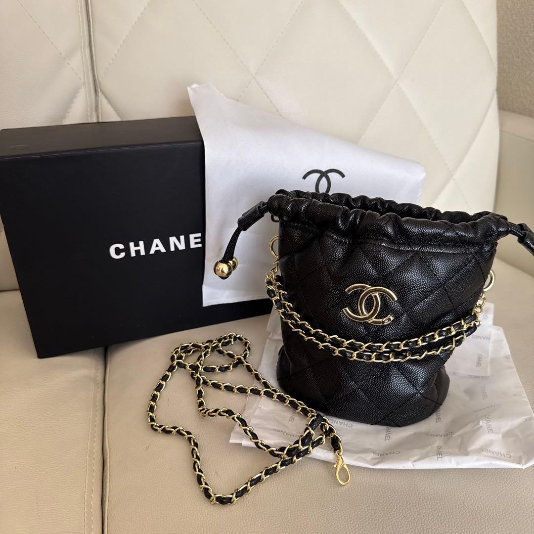 CHANEL 新品　ノベルティ　ショルダーバッグ　ゴールドチェーン　ブラック