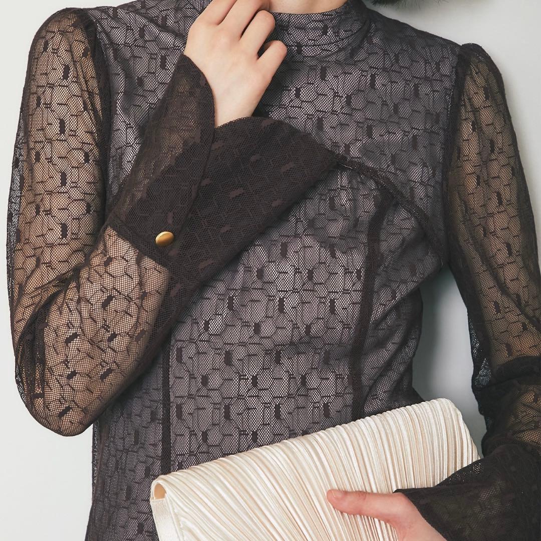 〔着用一回のみ✨１／１８まで！〕フロントカットアウトラッセルレースロングドレス