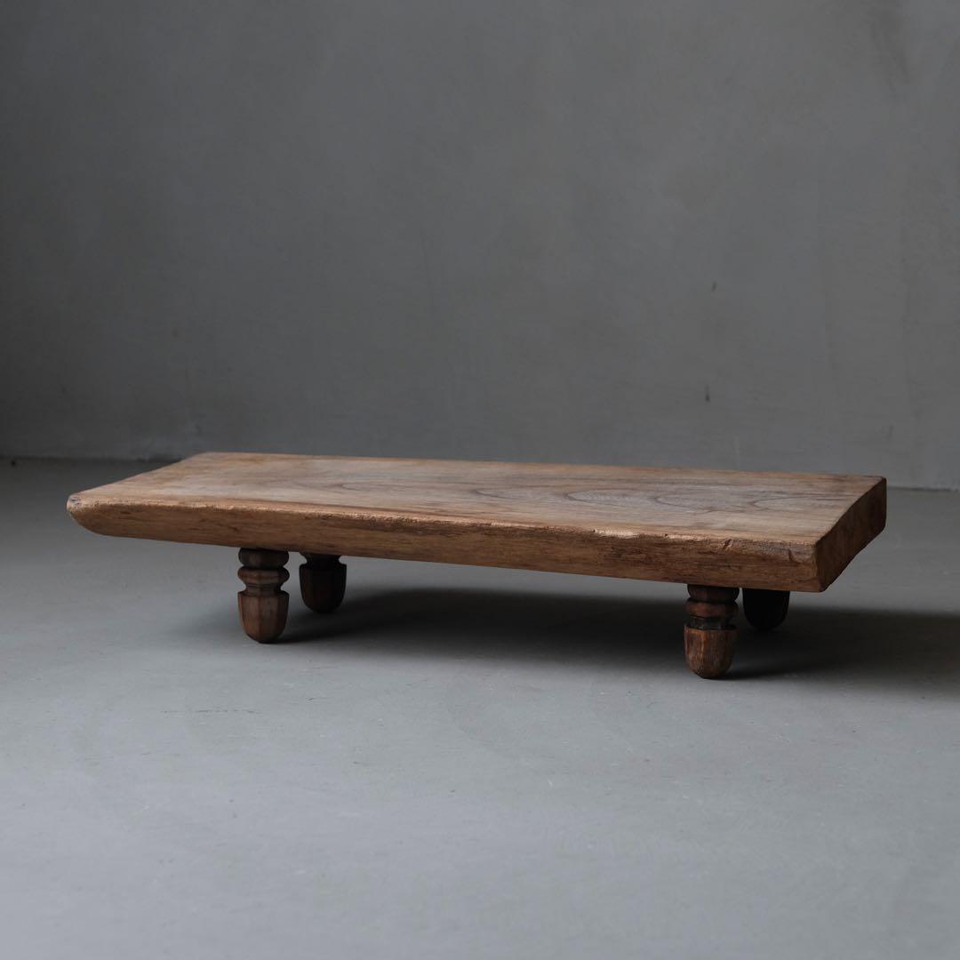 欅材 古い花台　展示台 座卓 ローテーブル サイドテーブル 古家具 アンティーク
