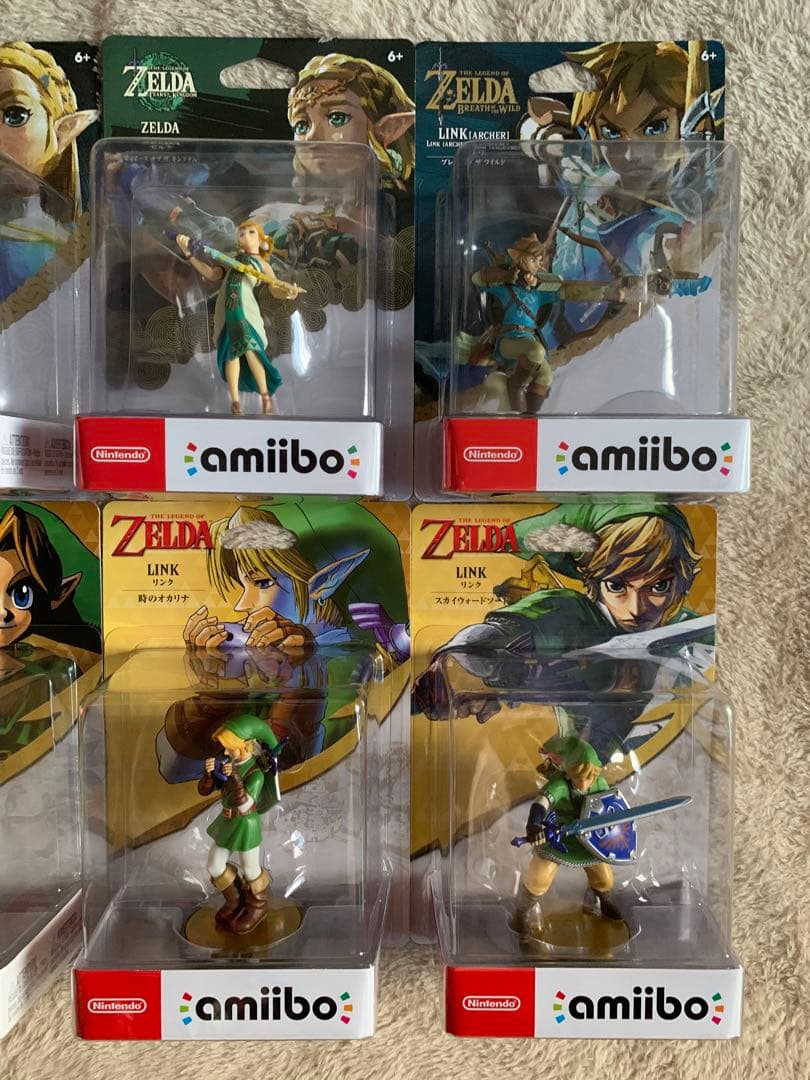 ゼルダの伝説 amiibo リンク　ゼルダ 8個セット