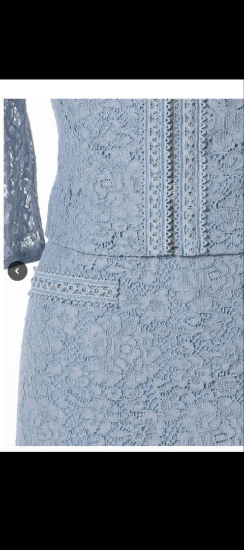 SOBRE ブルー フラワーレース セットアップ　2XＬ