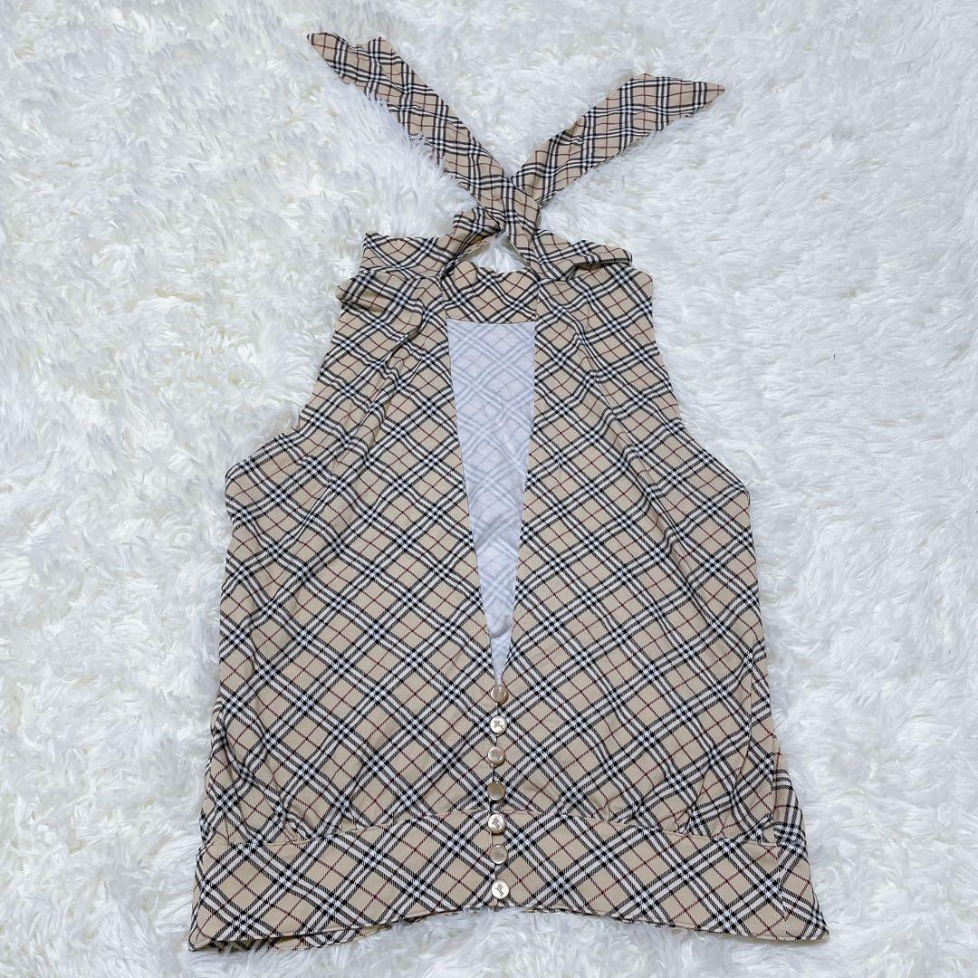 burberry バーバリー　ノバチェック　ホルターネック　ノースリーブ