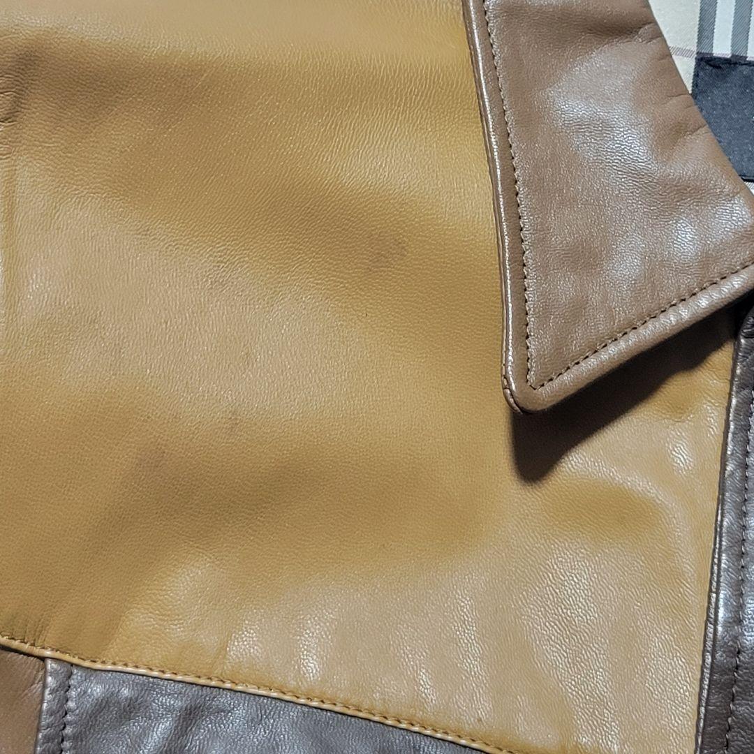 【デゼニマン】さん専用✨バーバリー　レザージャケット パッチワーク ノバチェック