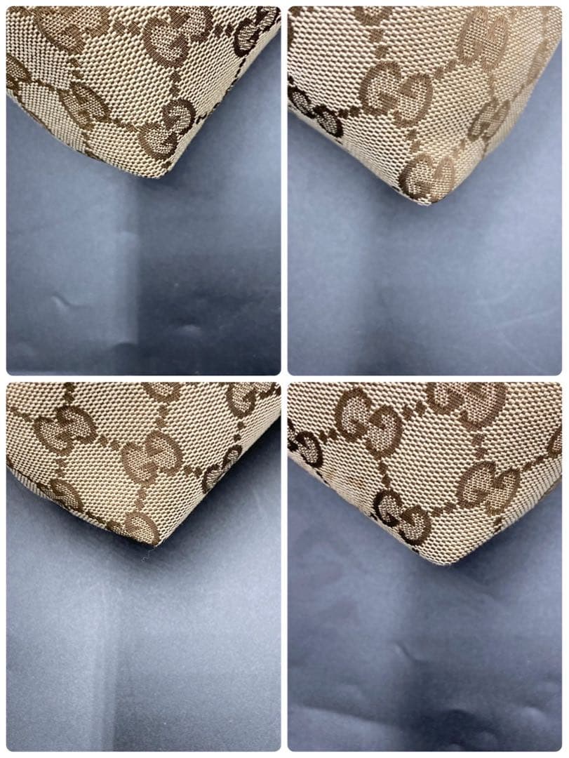 グッチ GG柄 ショルダーバッグ ベージュ キャンバス