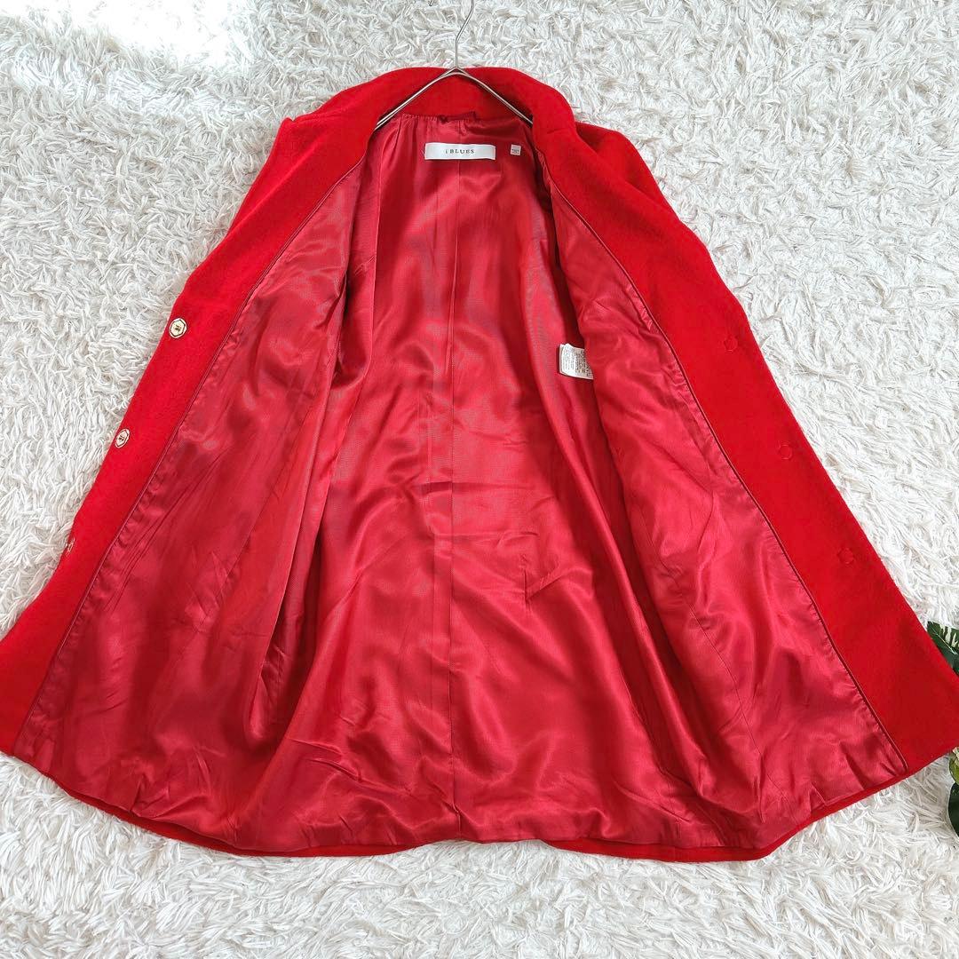 美品⁂マックスマーラ⁂イブルース⁂ウールチェスターコート　イタリア製　レッド