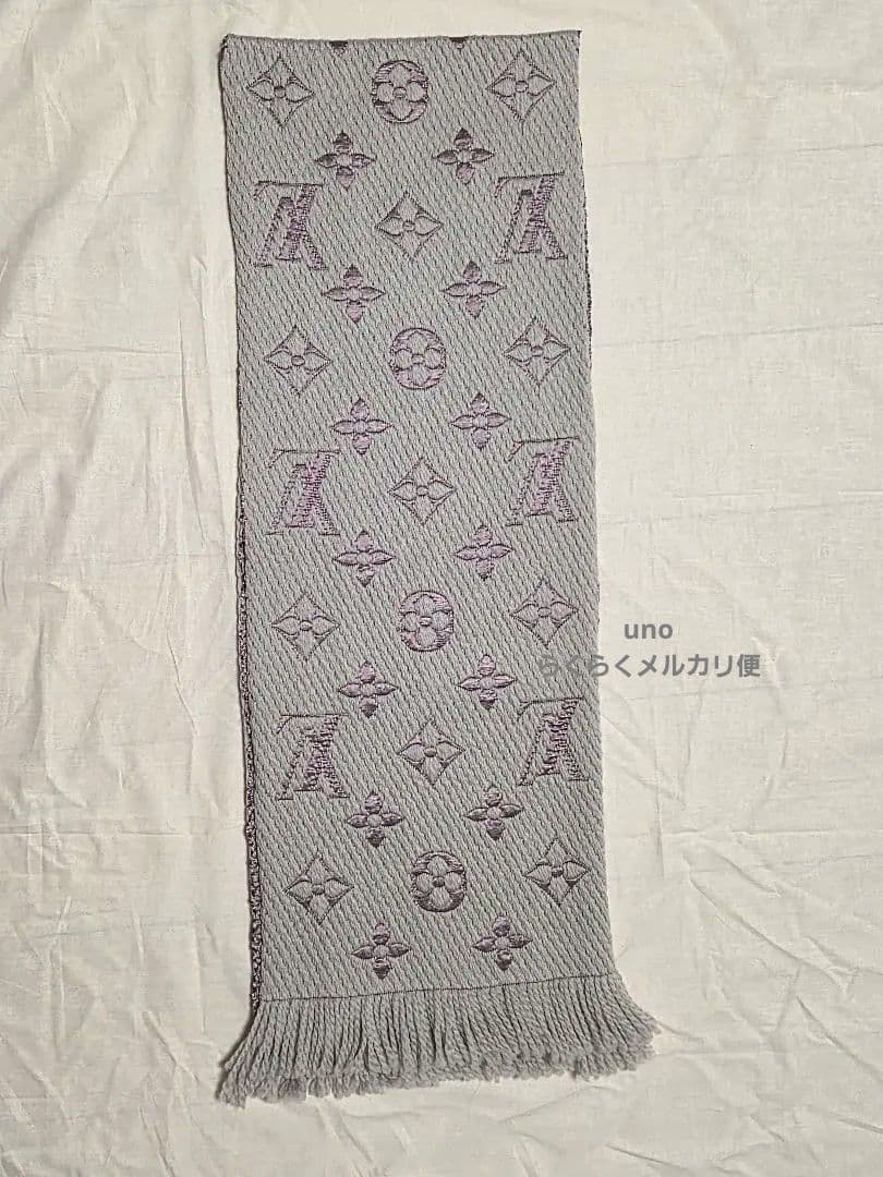 LOUIS VUITTON/エシャルプ ロゴマニアデュオ/グリペルル×ライラック