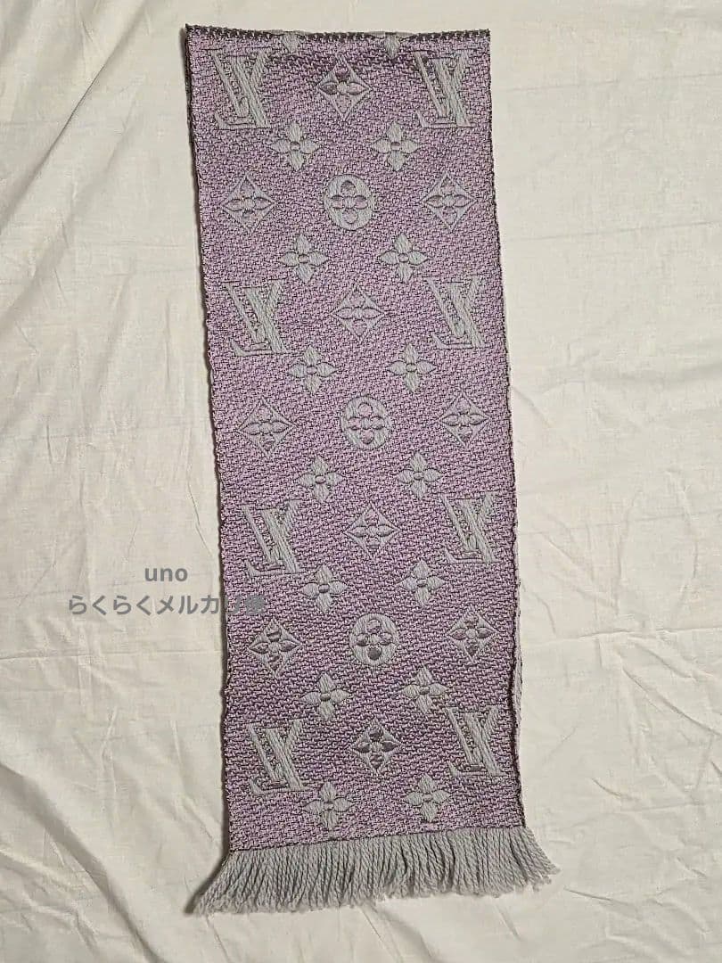 LOUIS VUITTON/エシャルプ ロゴマニアデュオ/グリペルル×ライラック