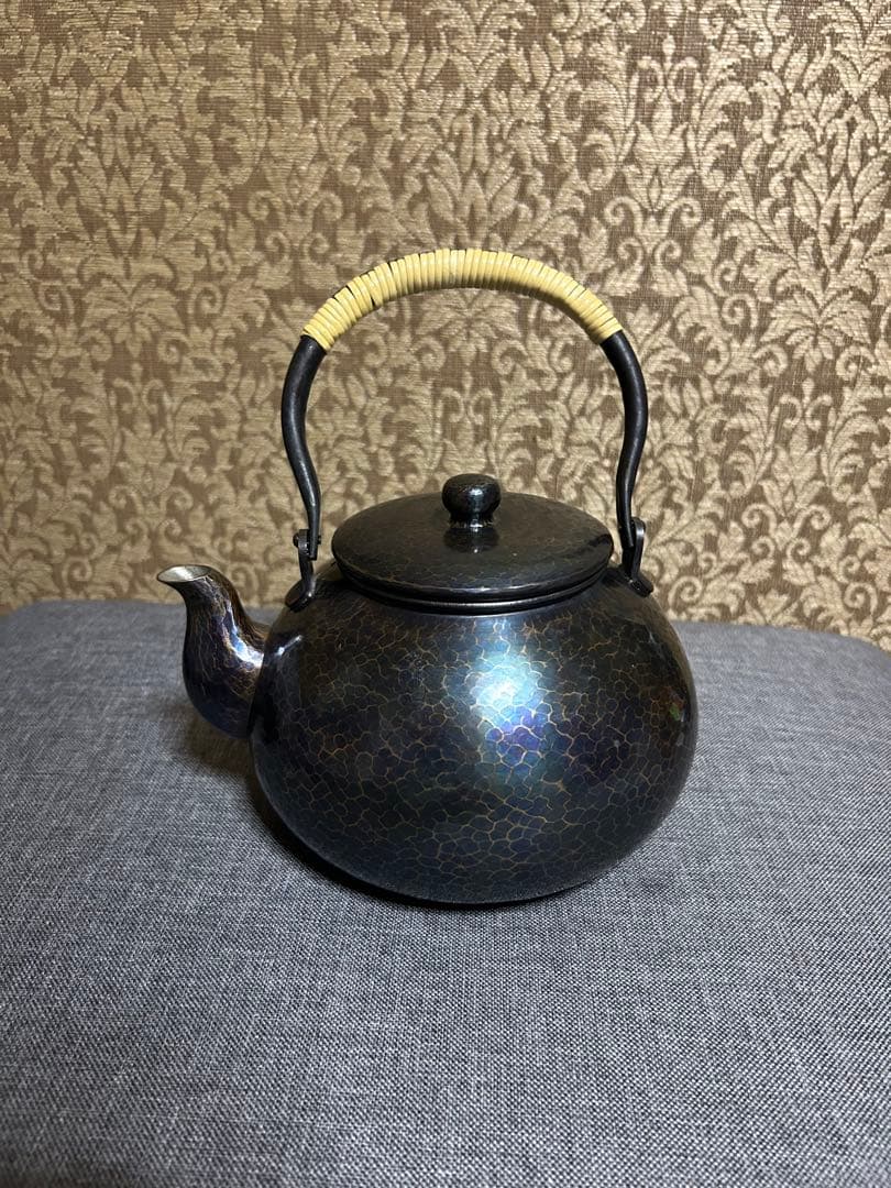 玉川堂 紫金色湯沸 ヤカン 高級茶道