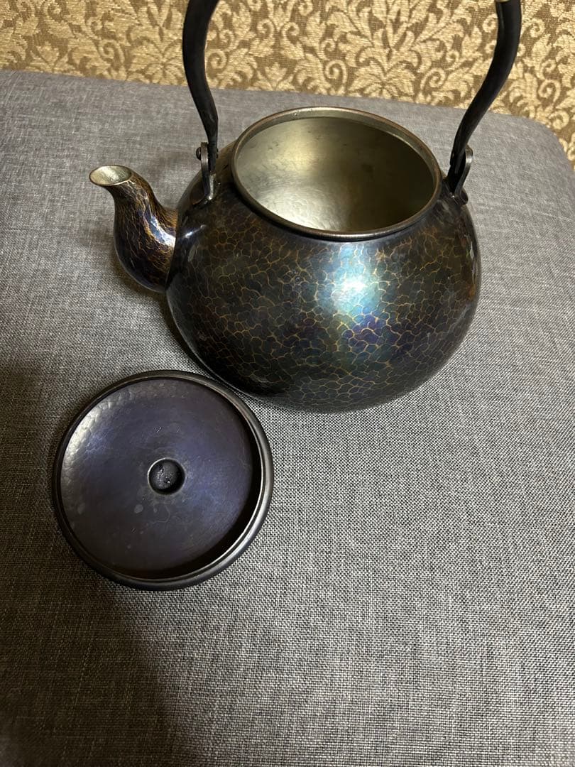 玉川堂 紫金色湯沸 ヤカン 高級茶道