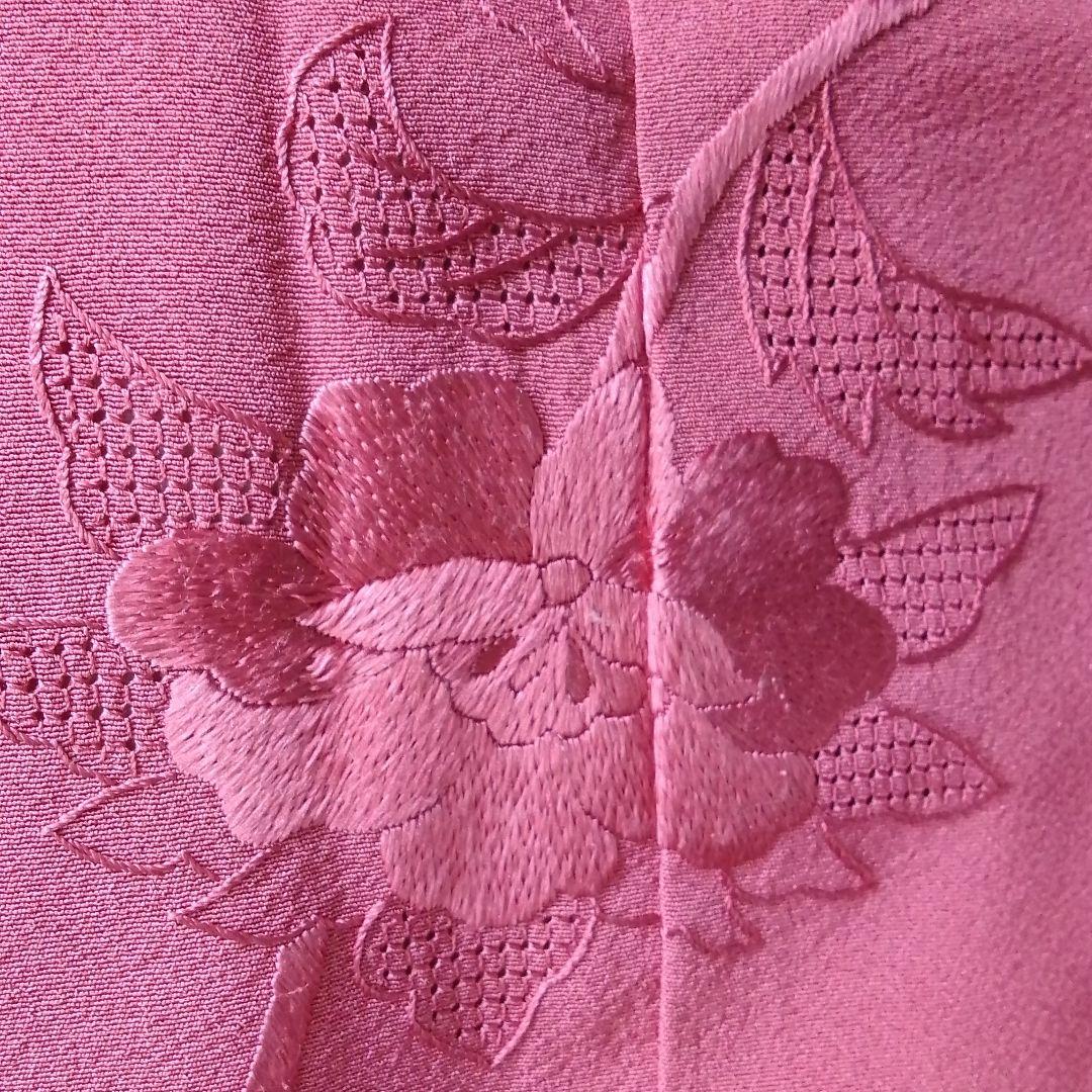 着物リメイクワンピース 色留袖ドレス 蔓花 豪華刺繍