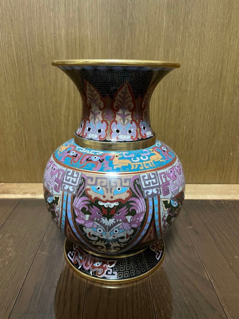 七宝花瓶　美品