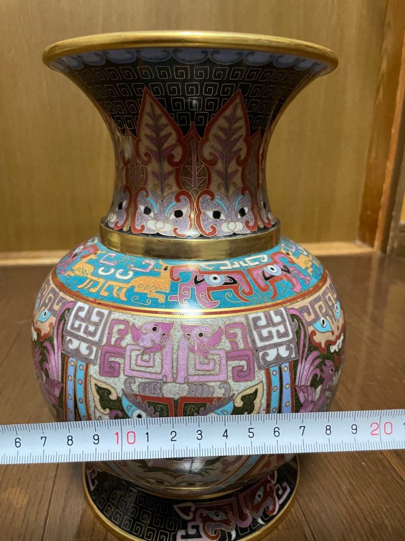 七宝花瓶　美品