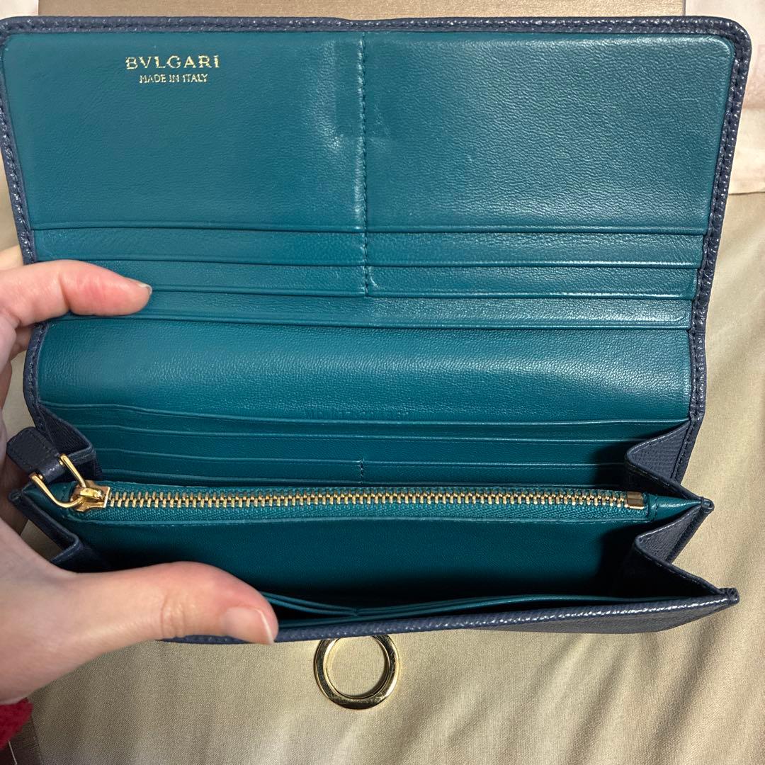 お値下げ中⭐︎BVLGARIブルガリ 財布 インディゴトパーズ フラップ付長財布