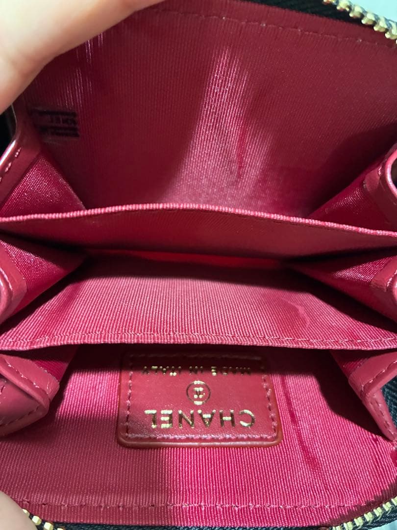 CHANEL ブラック ゴールド　レザー ケース、カードケース　ノベルティ