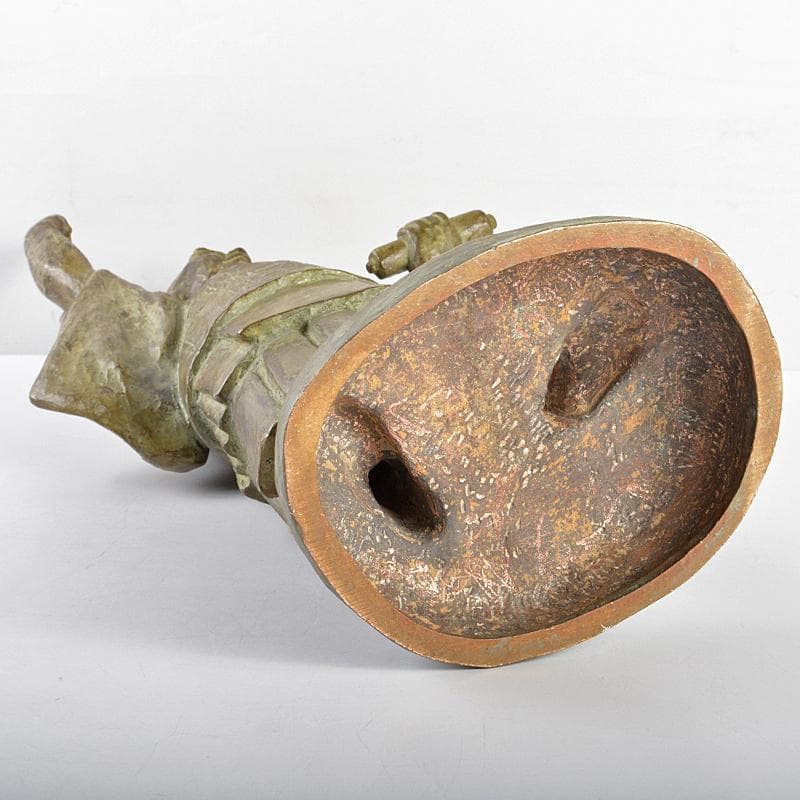 ブロンズ像　和尚像　人物像　置物　在銘　重さ約5.03kg　V　R5398B