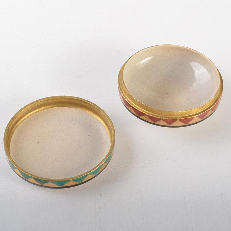 すみかすみれ　萬古焼　佐久間芳山造　色絵コマ　香合　共箱　V　6481