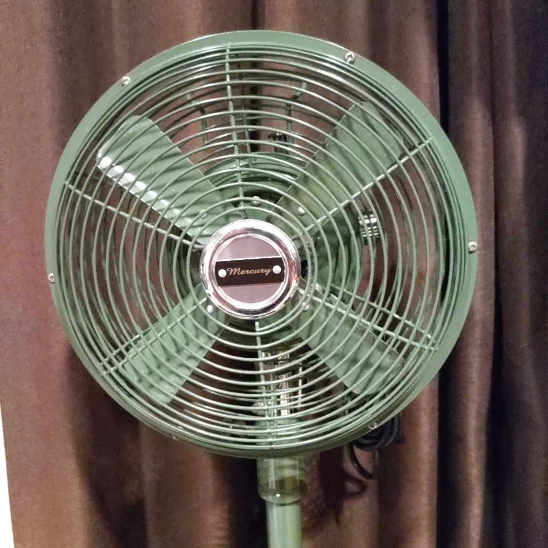 値下げ　マーキュリー　Mercury　扇風機　緑　稼働確認済み　小型