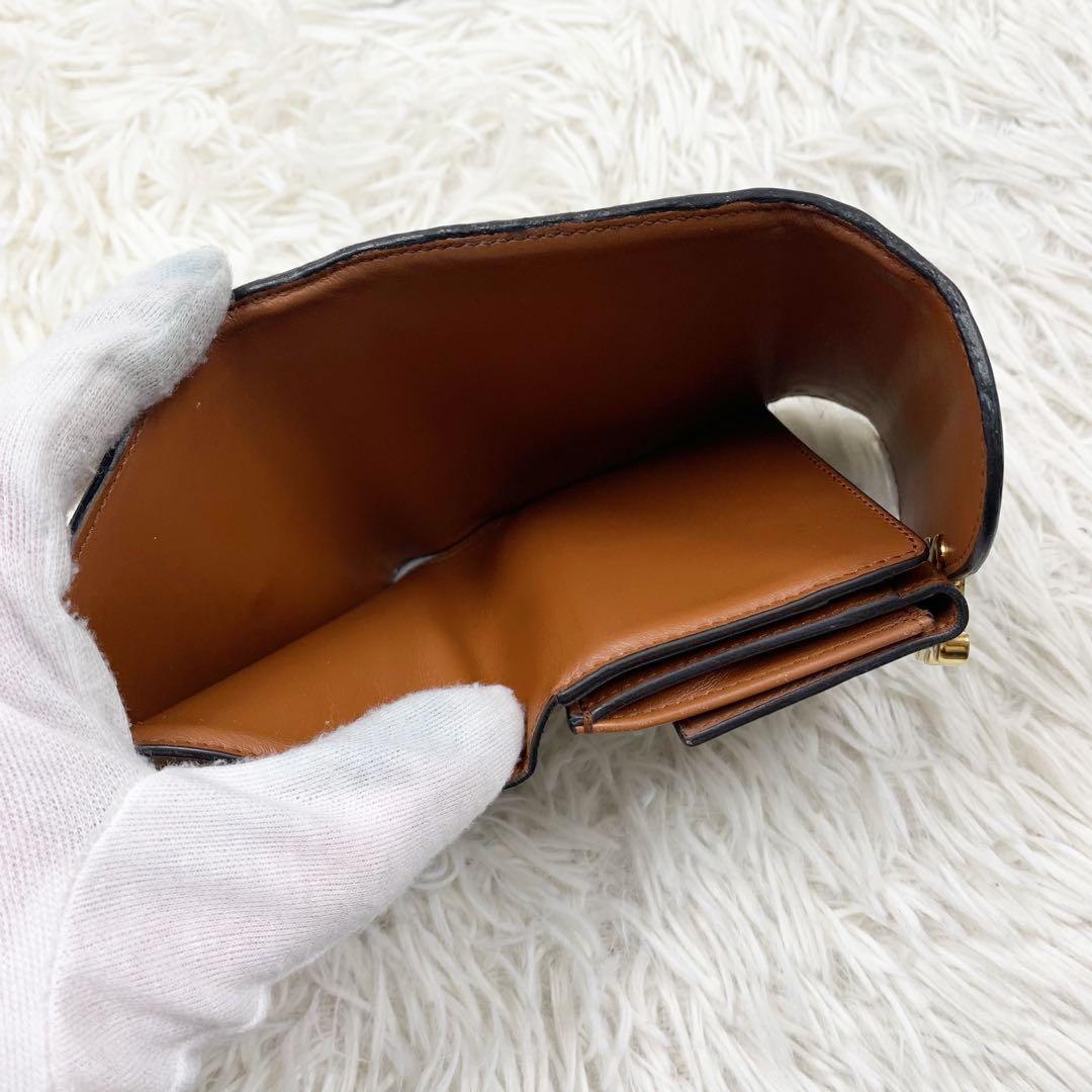 セリーヌ 三つ折り財布 トリオンフ キャンバス レザー ベージュ