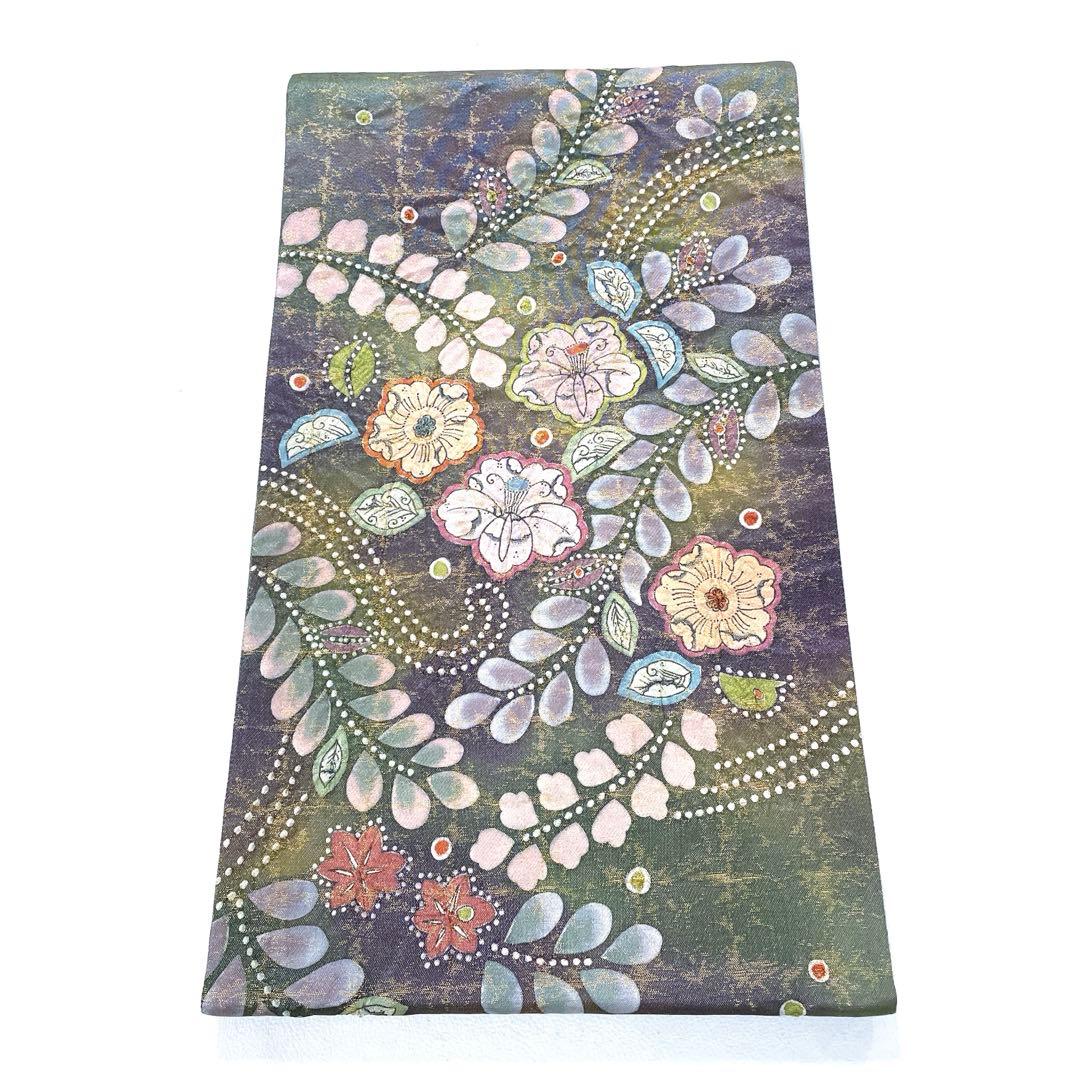 専用帯5963 ●高級 正絹 落款 作家物 袋帯 辻ヶ花