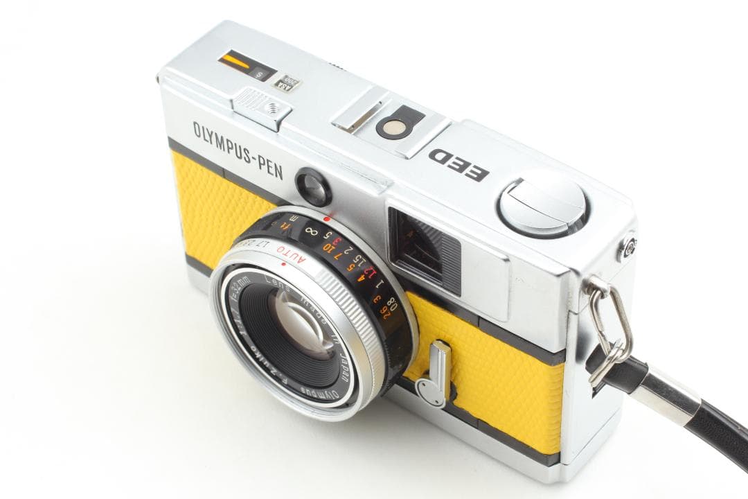 【整備済　美品】イエロー オリンパス PEN EED 露出計OK #1348