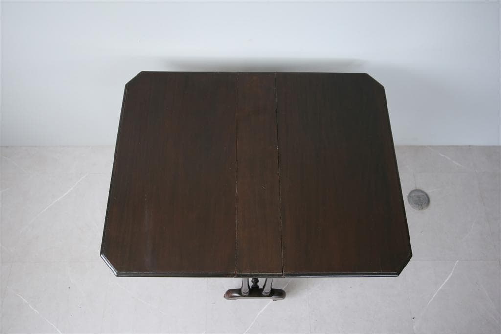 英国アンティーク木製ゲートレッグテーブル/ダイニング机/バタフライ(89-276