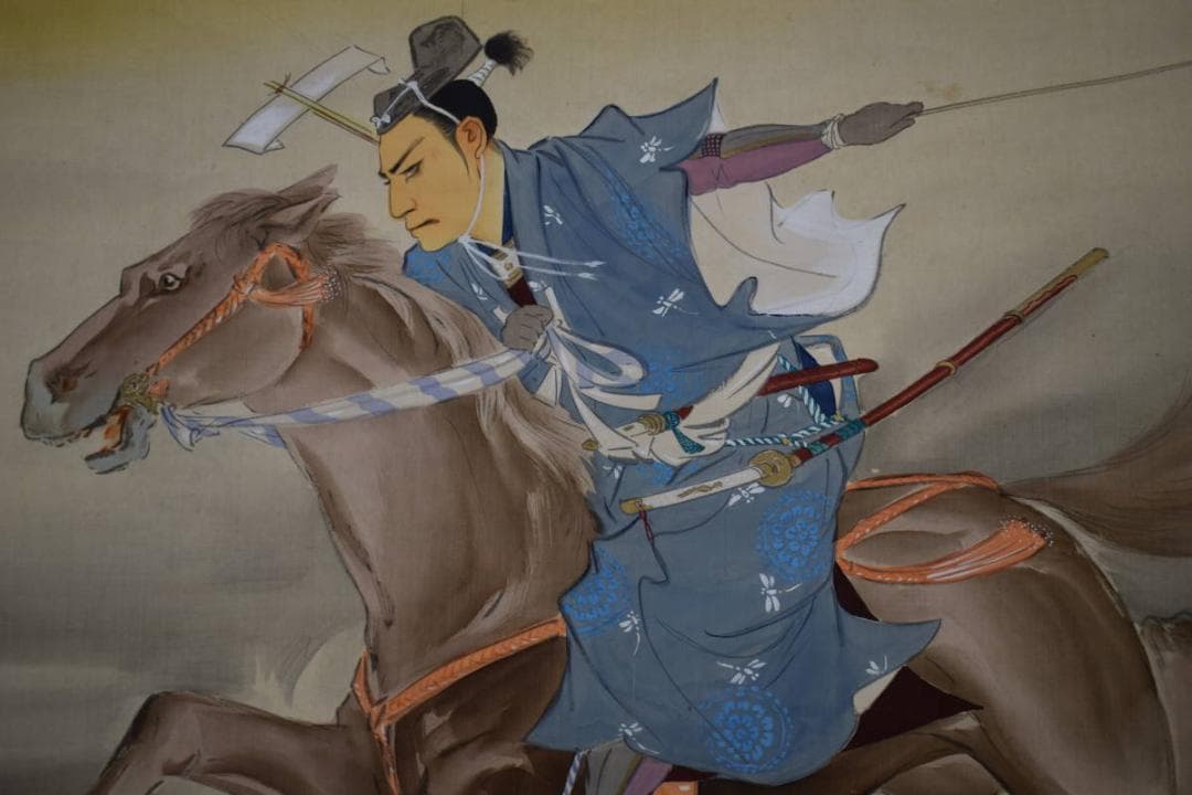 真作/観風/親鸞聖人/神鹿/春日明神/岡崎/能舞図/大幅/布袋屋掛軸HK-77