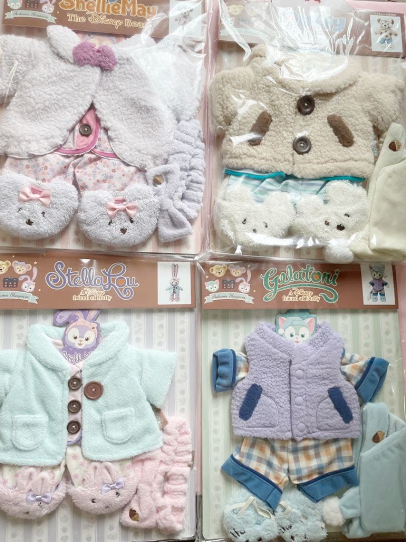 ダッフィーオータムスリープオーバーコスチューム4体分