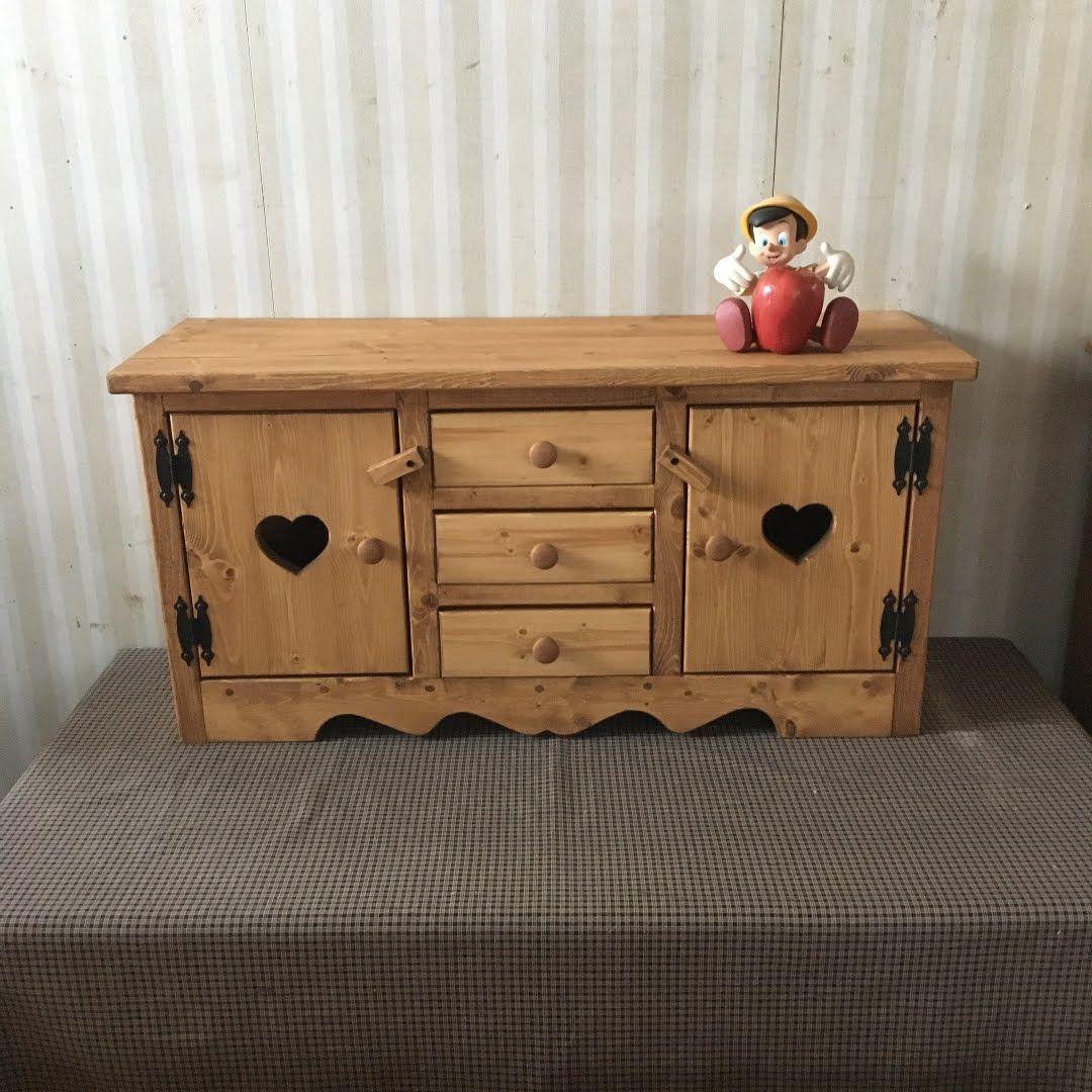 カントリー風テレビボード 木製( mid)