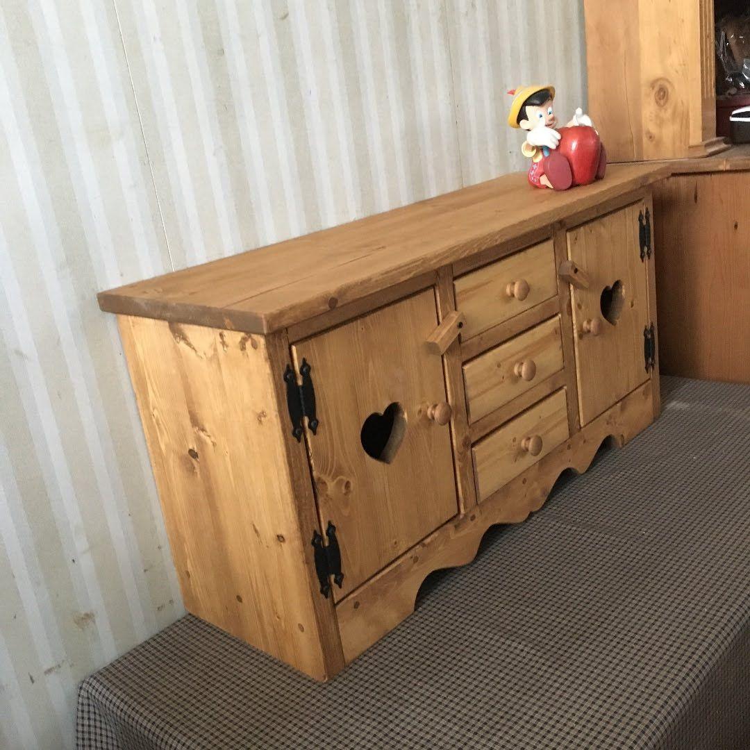 カントリー風テレビボード 木製( mid)