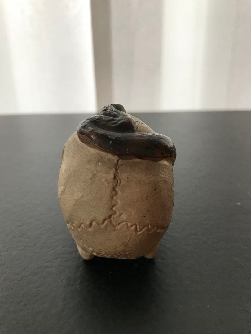 野晒し髑髏 髑髏 ドクロ 陶器 置物 オブジェ 美品 昭和 骨董 コレクター