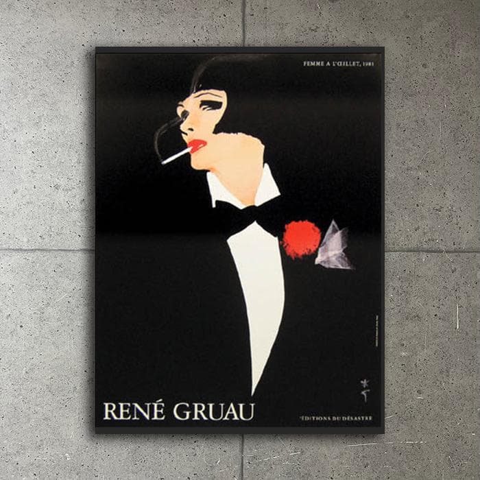 額装済/Femme a Loeillet/ルネ グリュオ