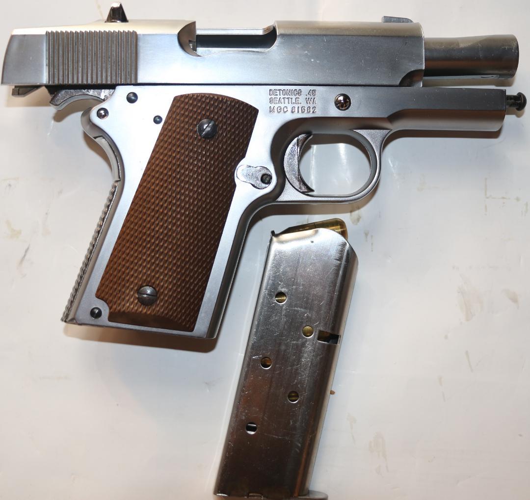 希少！ＭＧＣ　ABS樹脂製モデルガン 　デトニクス４５ シルバーモデル中古品