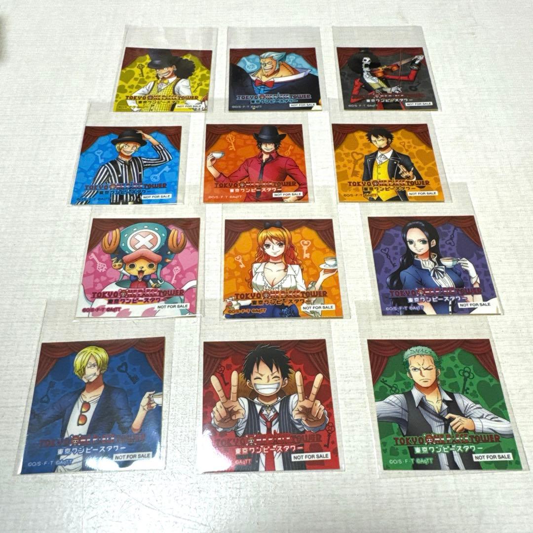 ワンピースタワー4周年ステッカー全12種コンプリート麦わらの一味&ローエースサボ