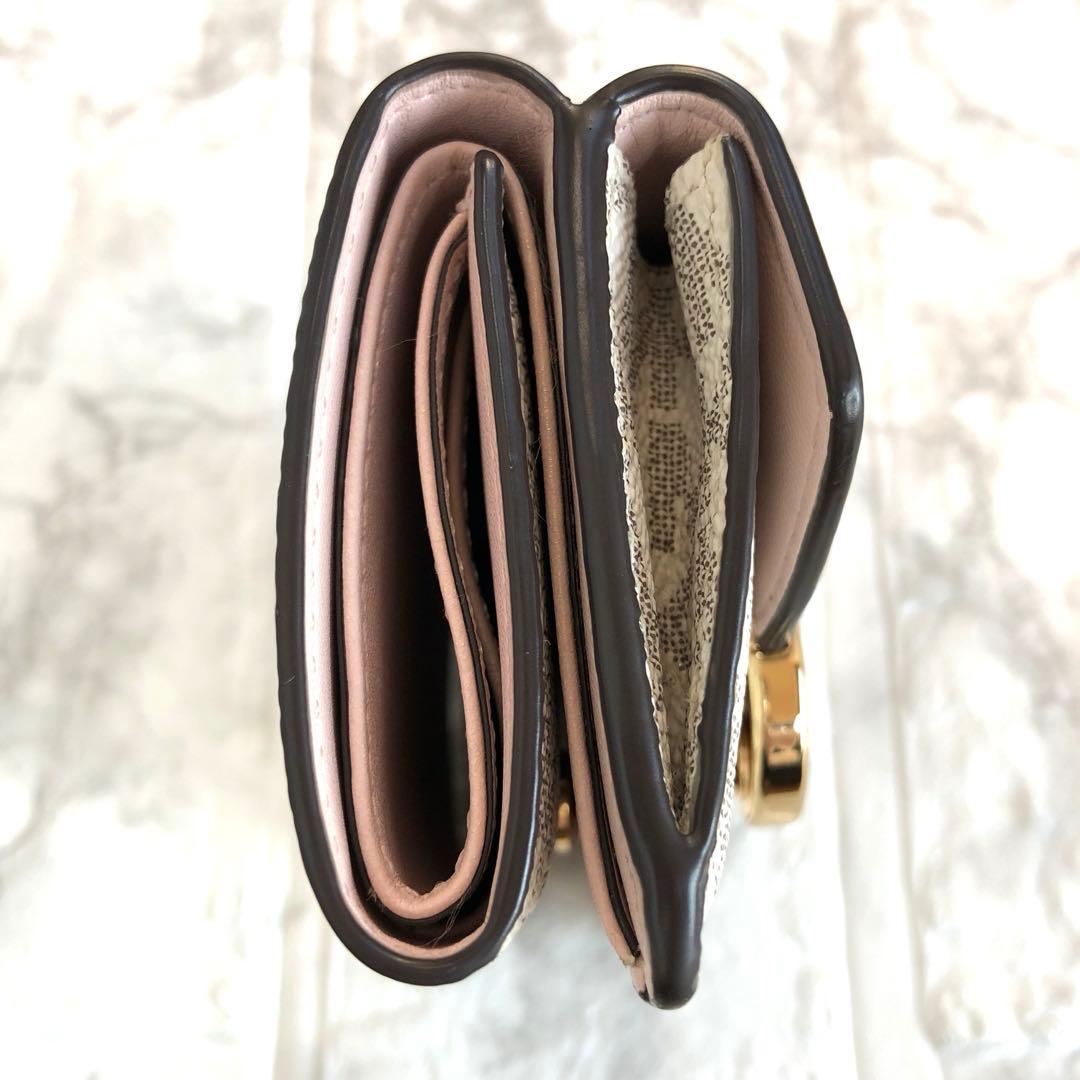 【極美品】マイケルコースMICHAELKORS 三つ折り財布 dark