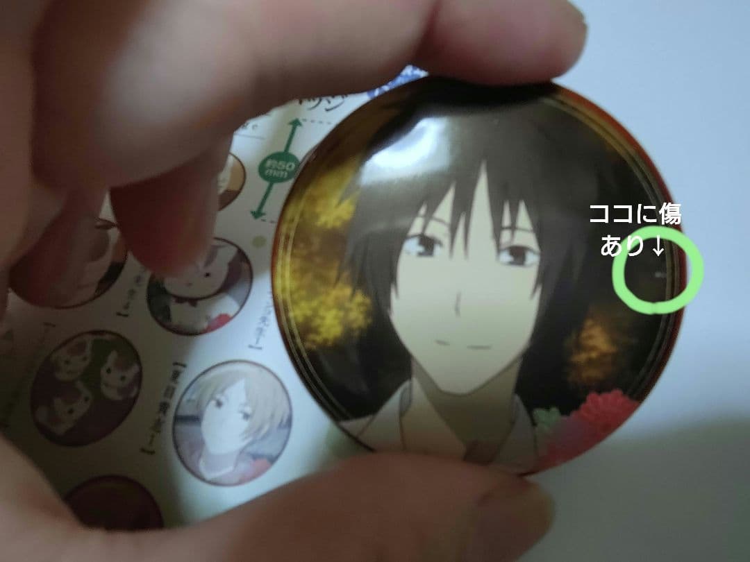 夏目友人帳 名取周一 田沼要 缶バッジ4個 和紙 劇場版 ニャンコ先生感謝祭