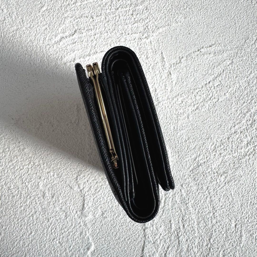 ヴィヴィアンウエストウッド 三つ折り財布 がま口 オーブ レザー ブラック