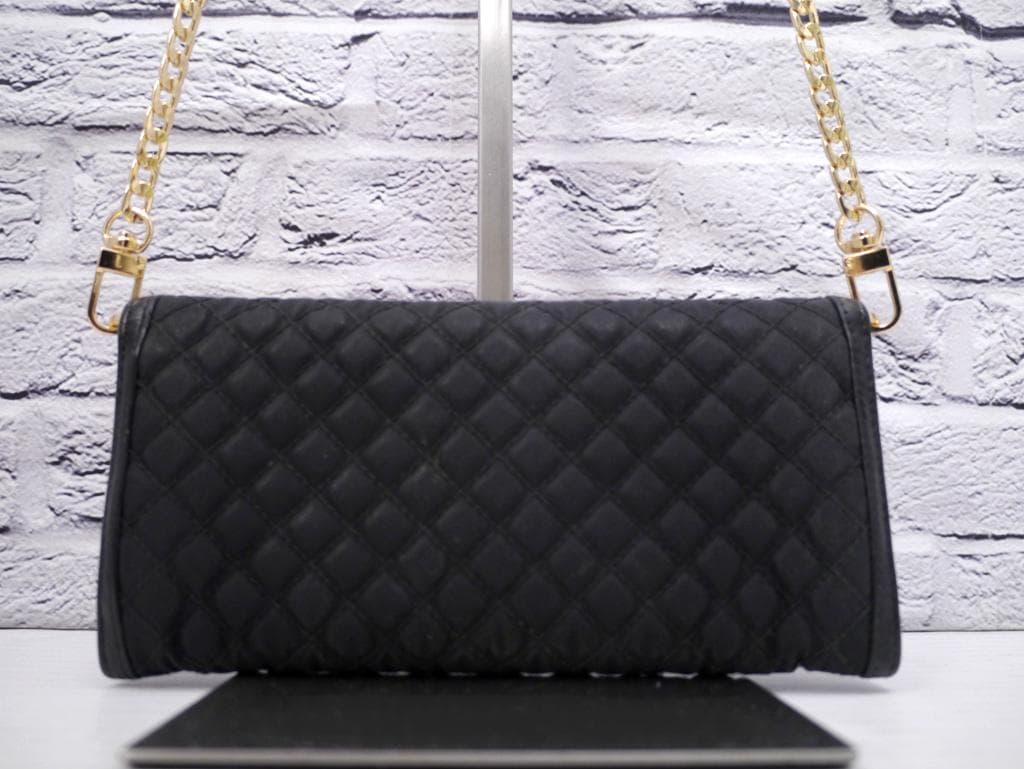 美品◆ PRADA プラダ キルティングナイロン ショルダー バッグ 長財布 黒