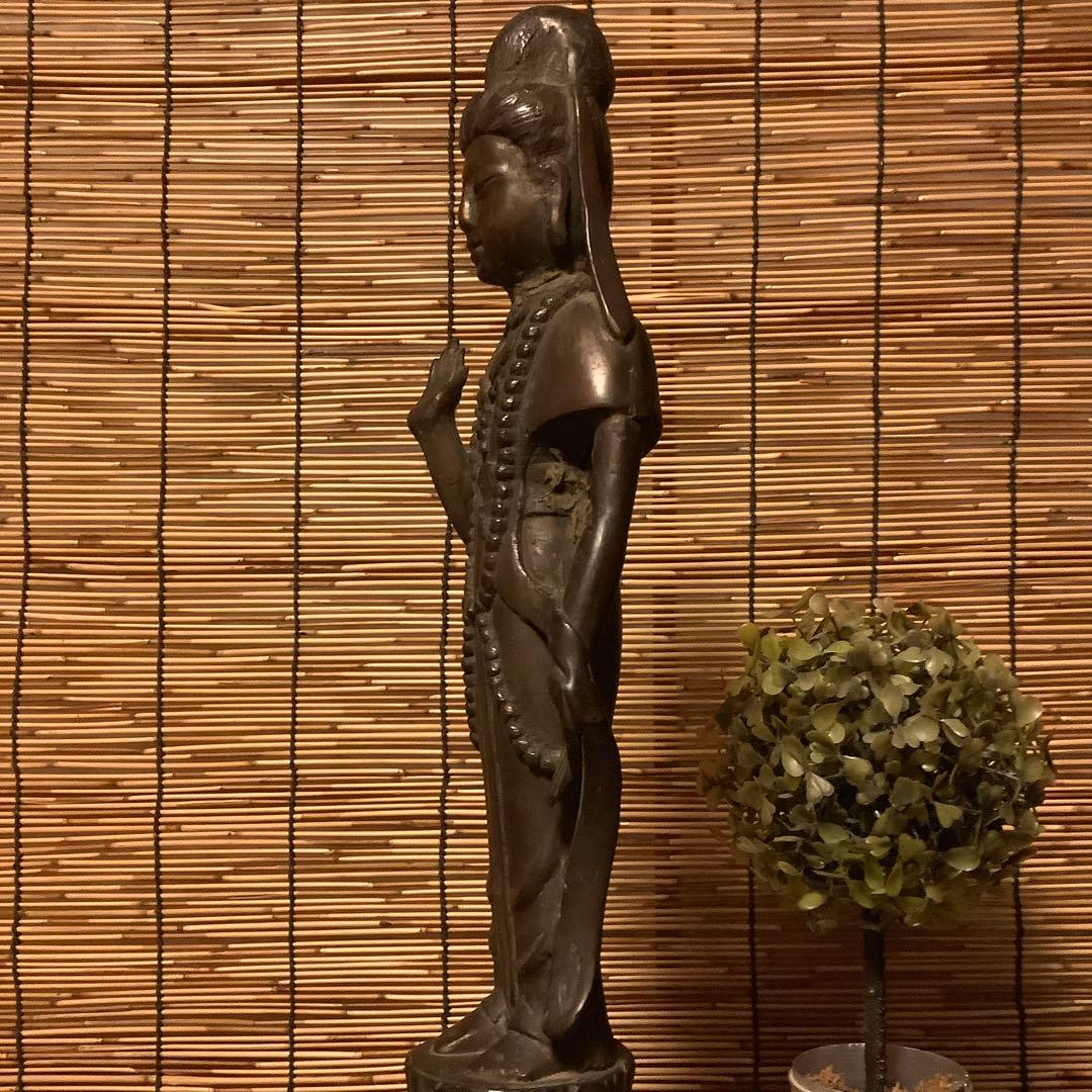 朝鮮・三国時代「南無観世音菩像」高句麗・新羅・百済・天平・古銅