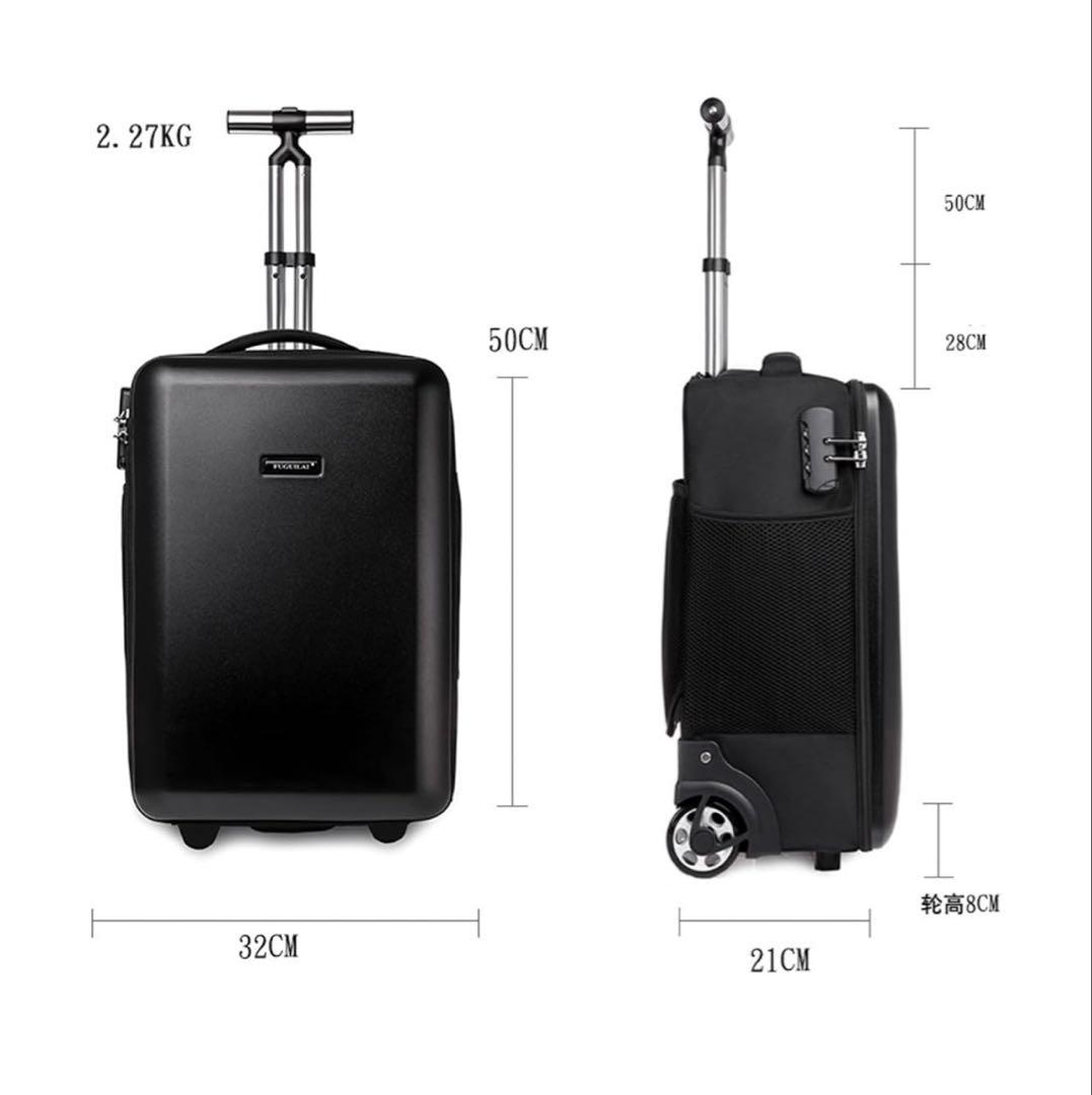 2WAY キャリーバッグ リュック 大容量 、PC収納 黒