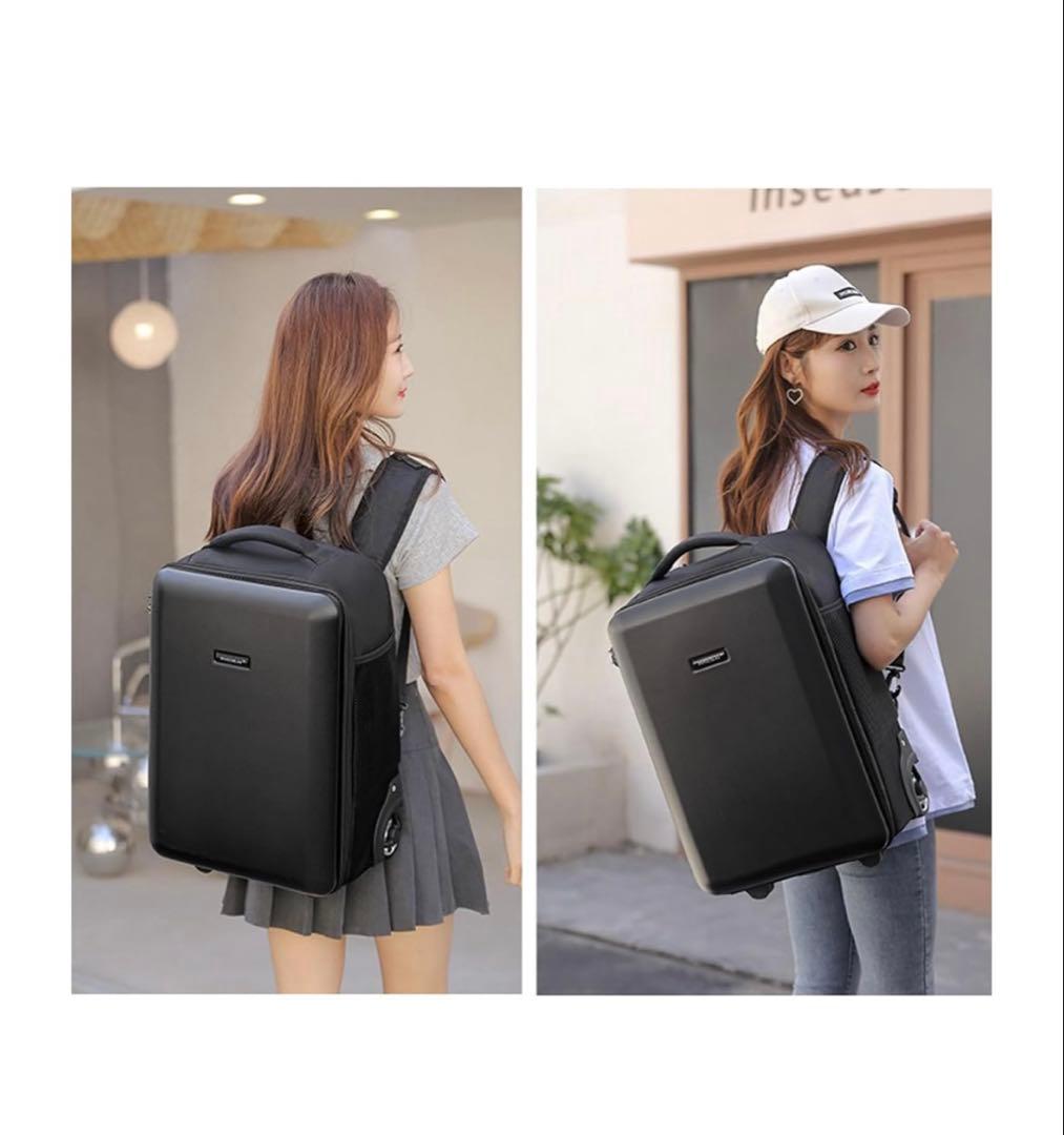 2WAY キャリーバッグ リュック 大容量 、PC収納 黒