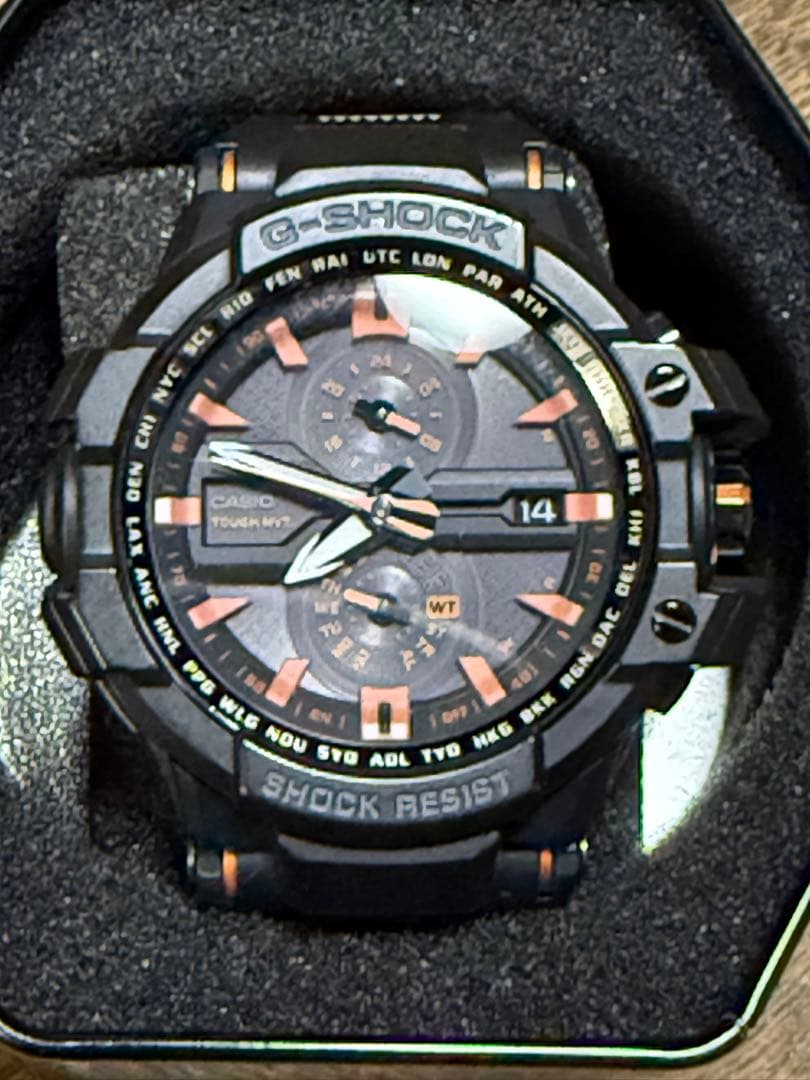 G-SHOCK ブラック/オレンジ デジタルアナログ