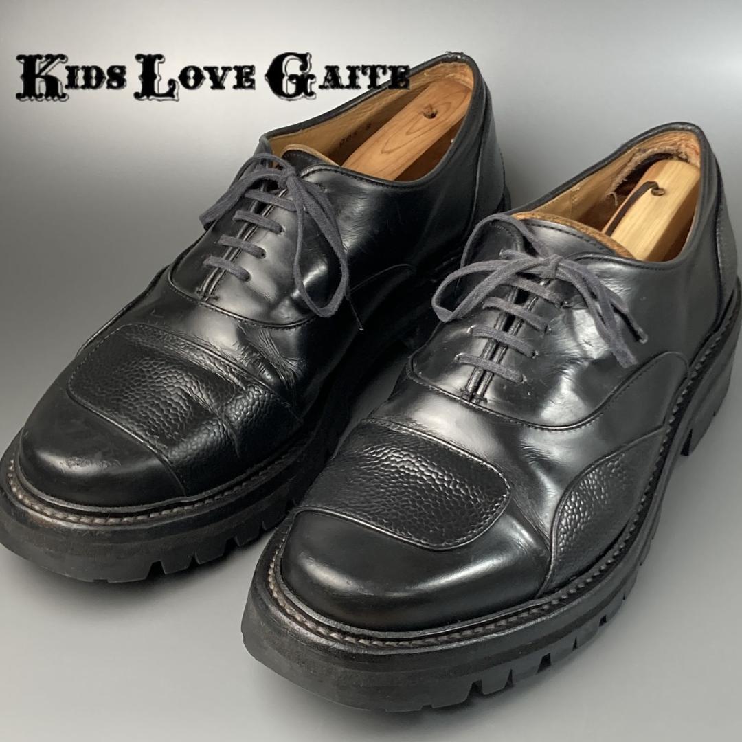 26【名品】キッズラブゲイト KIDSLOVEGAITE ブラックレザーシューズ