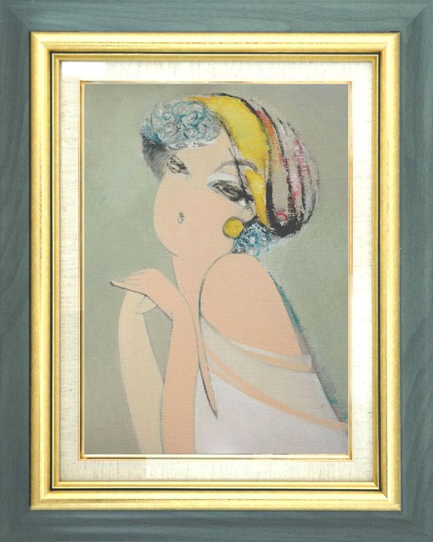 油絵 菅家令子 絵 絵画 インテリア F6-082811 人物 人物 女性像