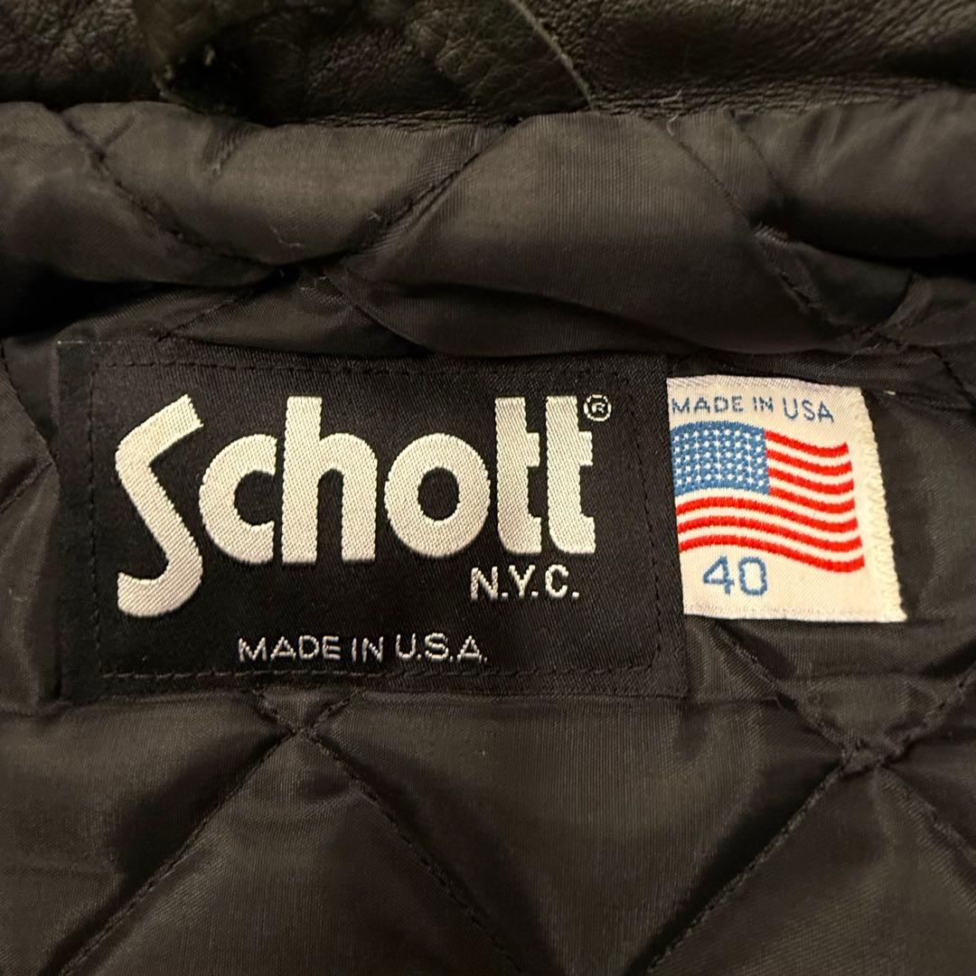 Schott 革ジャン シングル ライダース 40