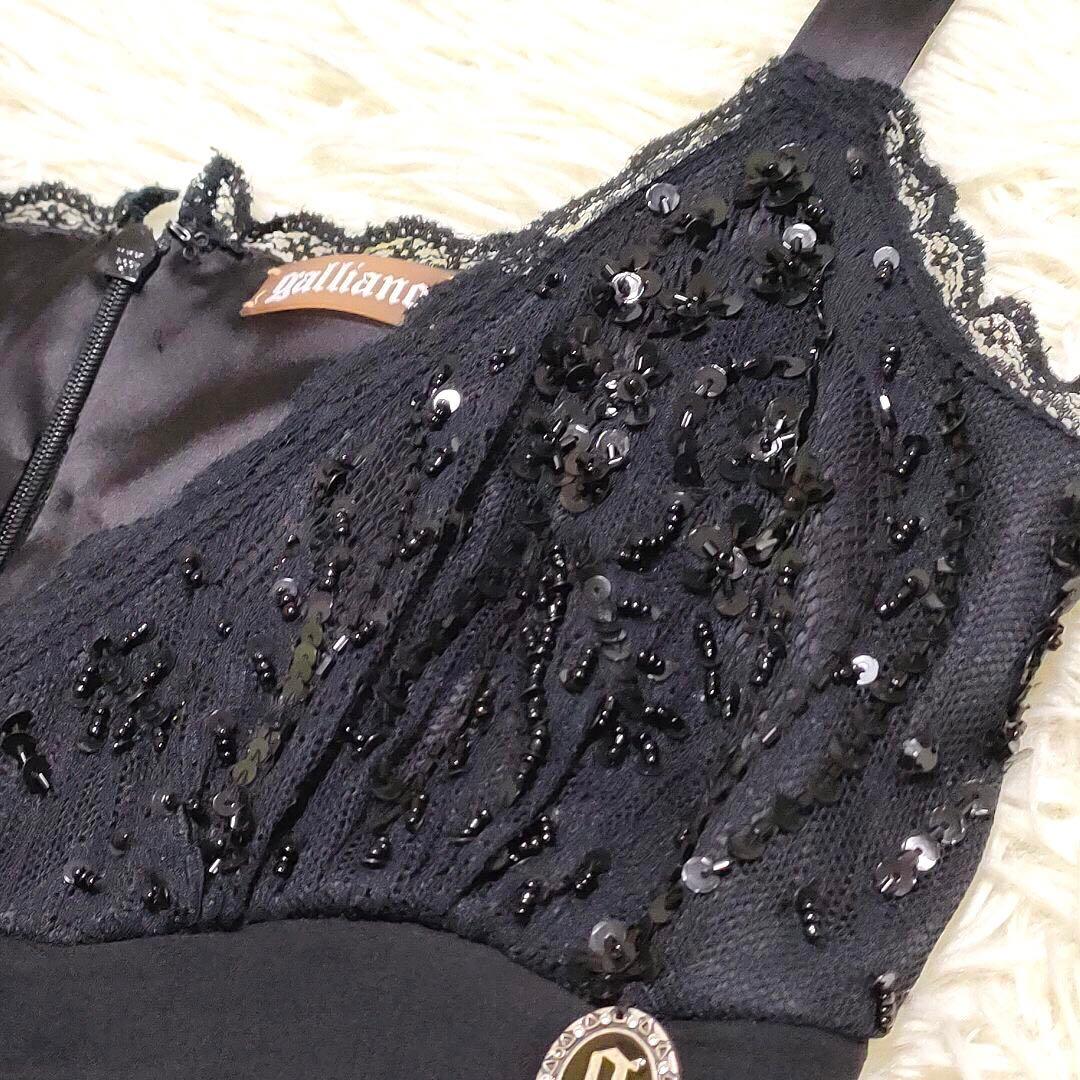 GALLIANO③ Beaded Sequin Dress One-piece