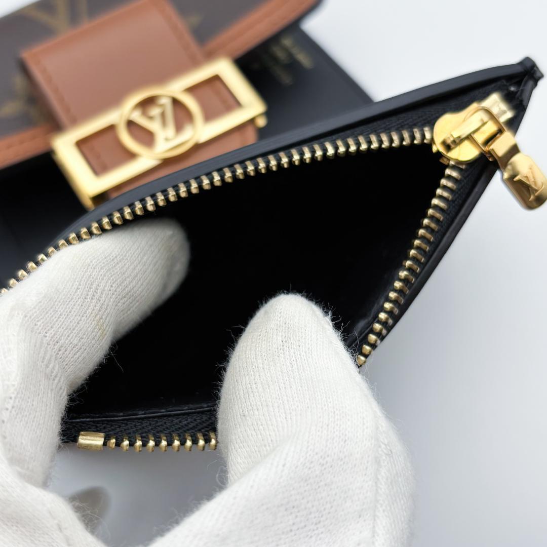 【極美品】ICタグ ルイヴィトン モノグラムリバース ポルトフォイユ ドフィーヌ